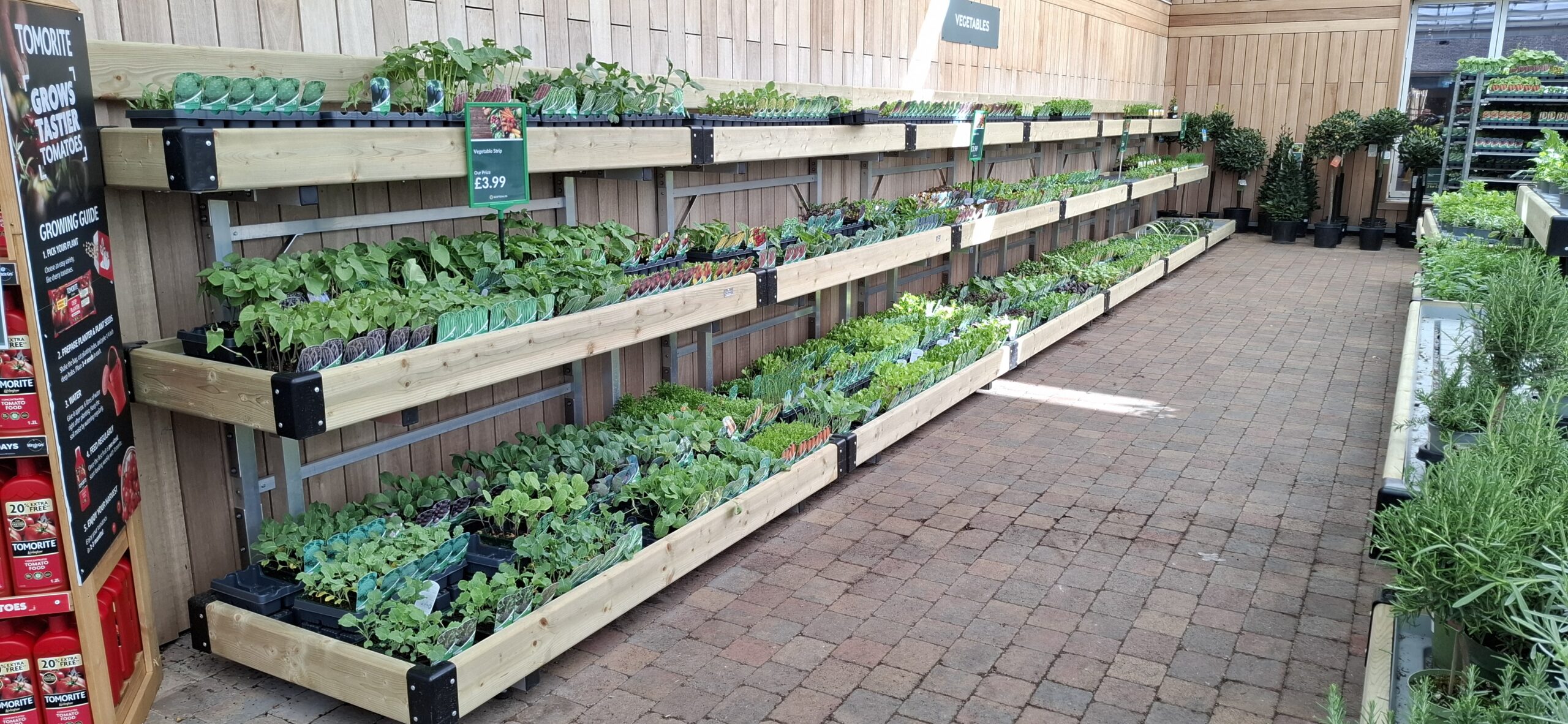 garden centre display tables